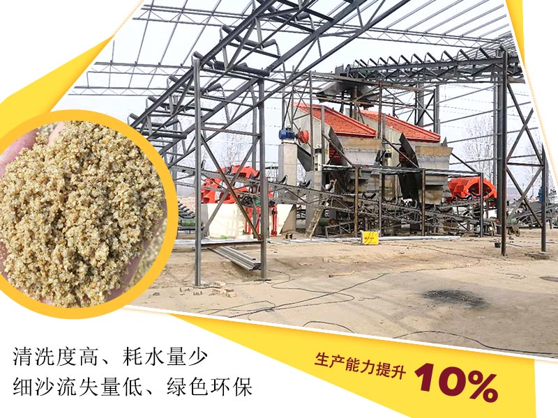 洗沙機(jī)設(shè)備節(jié)能環(huán)保，生產(chǎn)能力提升10%